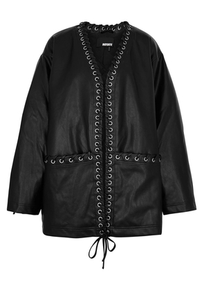 Rotate by Birger Christensen Black Synthetic Leather Jacket