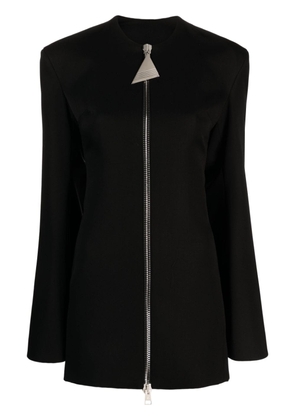 The Attico zip-up virgin wool minidress - Black