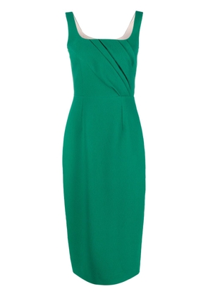 Emilia Wickstead Arina rear-slit draped dress - Green