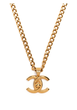 CHANEL Pre-Owned 1997 turn-lock chain necklace - Gold