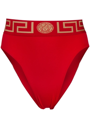 Versace Greca Border high-waisted bikini bottoms - Red