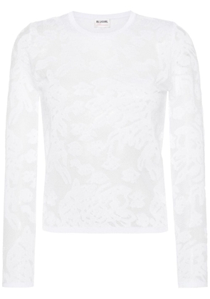 Blugirl stretch lace-construction blouse - White