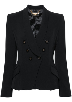 Elisabetta Franchi double-breasted crepe blazer - Black