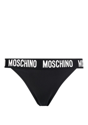 Moschino logo tape bikini bottoms - Black