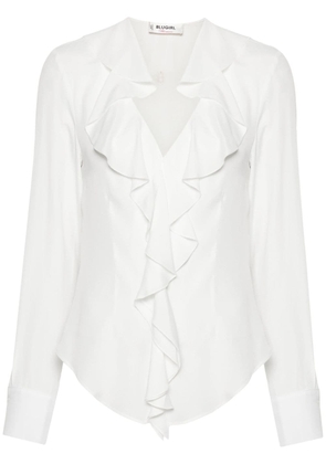 Blugirl V-neck ruffle-detail blouse - White