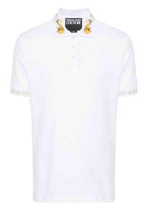 Versace Jeans Couture Watercolor Couture-print polo shirt - White