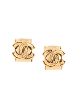 CHANEL Pre-Owned 1994s CC logo clip-on earrings - Gold