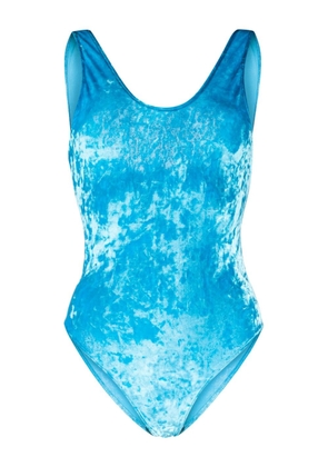 Forte Forte scoop-neck velvet swimsuit - Blue