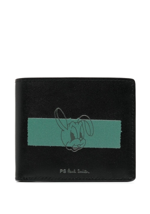 PS Paul Smith graphic-print leather wallet - Black