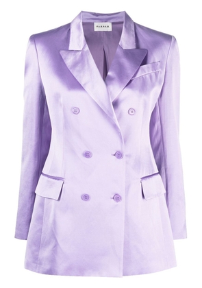 P.A.R.O.S.H. satin-finish double-breasted blazer - Purple