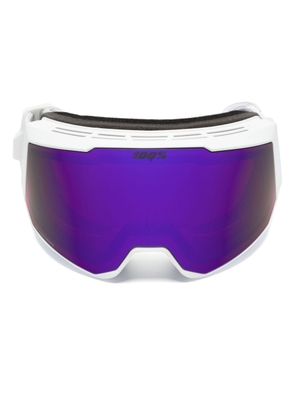100% Eyewear Snowcraft XL mirrored ski goggles - White