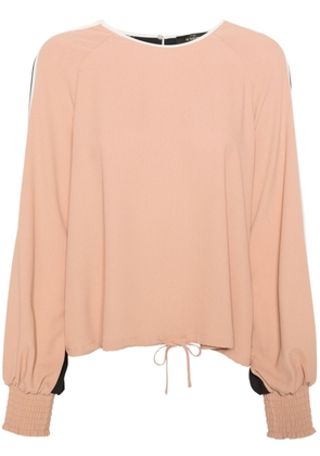 TWINSET colour-block crepe blouse - Neutrals