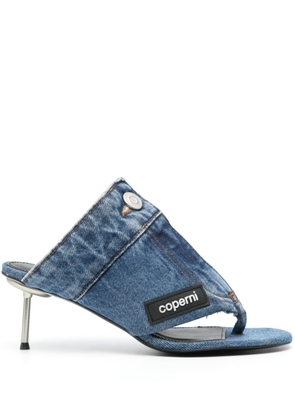 Coperni 70mm denim sandals - Blue