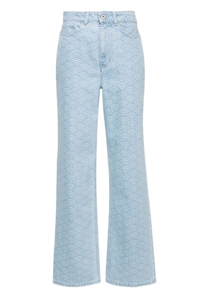Kenzo Ayame high-rise wide-leg jeans - Blue