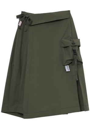 Musium Div. pleated high-waisted shorts - Green