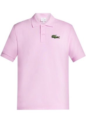 Lacoste logo-embroidered cotton polo shirt - Pink