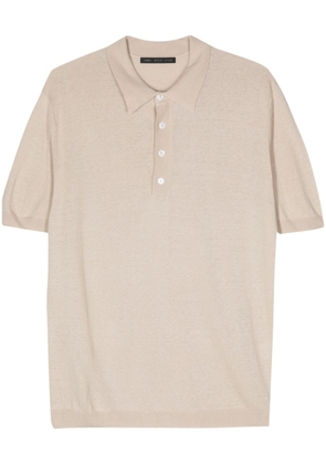 Low Brand fine-knit polo shirt - Neutrals
