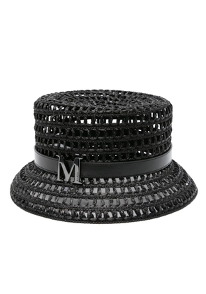 Max Mara belt-detail interwoven bucket hat - Black