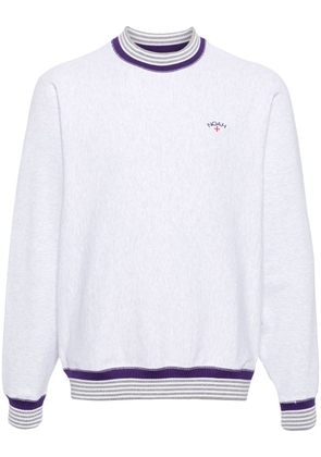 NOAH NY logo-embroidered cotton sweatshirt - Grey