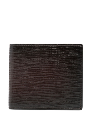 Santoni logo-debossed bi-fold wallet - Brown
