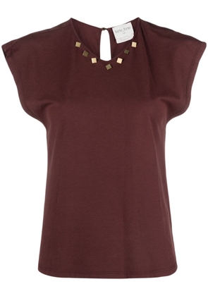 Forte Forte studded cotton blouse - Brown
