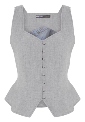 Bimba y Lola mélange-effect buttoned vest - Grey