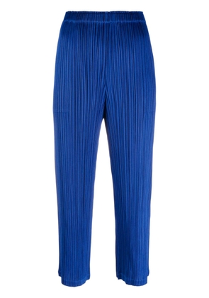 Pleats Please Issey Miyake Mc August plissé cropped trousers - Blue