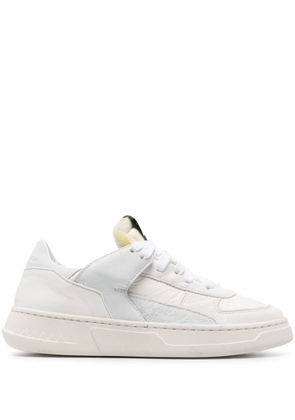 RUN OF tonal leather sneakers - White