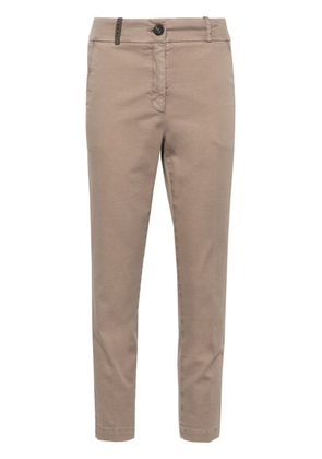 Peserico pressed-crease tapered trousers - Neutrals