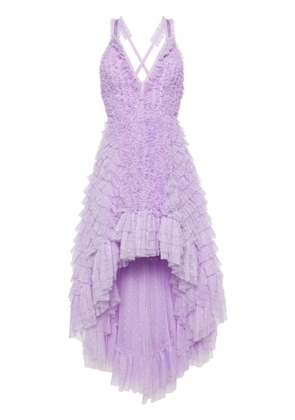 Needle & Thread Mia Cami ruffled high-low gown - Purple