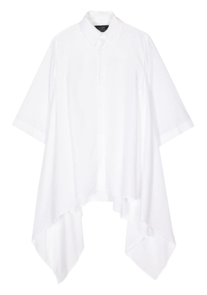 Yohji Yamamoto button-fastening asymmetric top - White