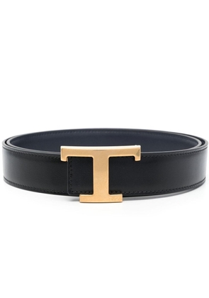 Tod's engraved-logo belt - Black
