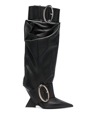 The Attico Dada 100mm slouchy boots - Black