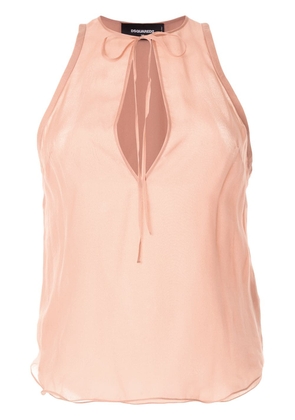 DSQUARED2 sleeveless silk blouse - Pink