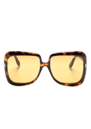 TOM FORD Eyewear oversize-frame sunglasses - Brown
