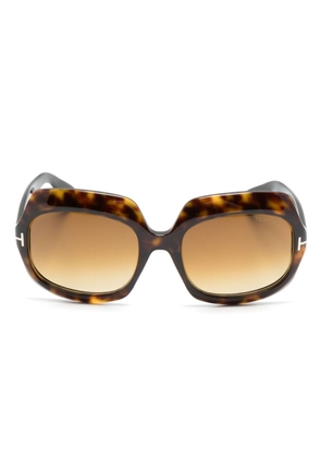 TOM FORD Eyewear TF1155 rectangle-frame sunglasses - Brown