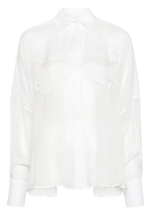 REV open-back silk shirt - White