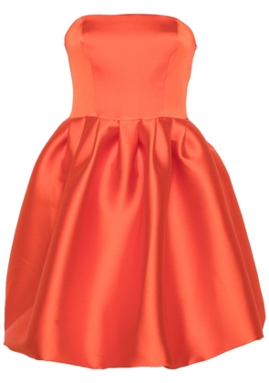 P.A.R.O.S.H. puffbal satin mini dress - Orange