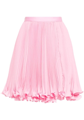 Balmain pleated ruffled mini skirt - Pink