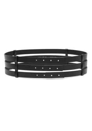 PierAntonioGaspari triple-band leather belt - Black