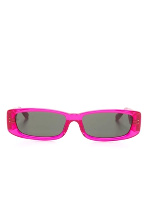 Linda Farrow Talita rectangle-frame sunglasses - Pink
