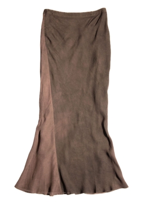 Ziggy Chen fishtail-design maxi skirt - Brown