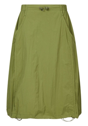 STUDIO TOMBOY drawstring-hem elasticated-waist midi skirt - Green