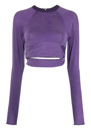 Jacquemus La T-shirt Espelho cut-out crop top - Purple