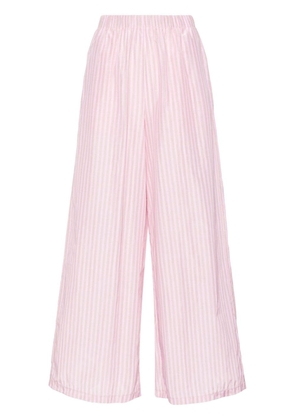 Forte Forte striped poplin wide trousers - Pink