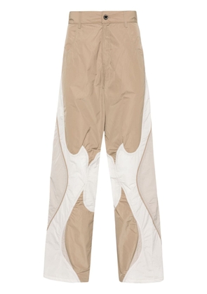 KUSIKOHC straight-leg panelled trousers - Neutrals