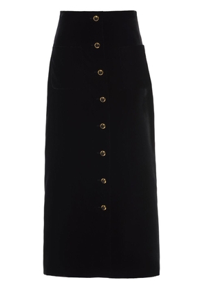 Miu Miu long velvet-effect midi skirt - Black