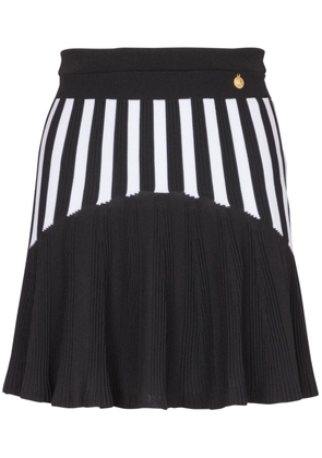 Balmain ribbed-knit pleated skirt - Black