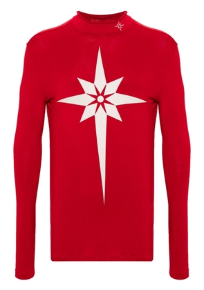 KUSIKOHC origami-print mask T-shirt - Red