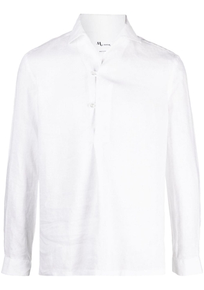 Doppiaa long-sleeve linen shirt - White